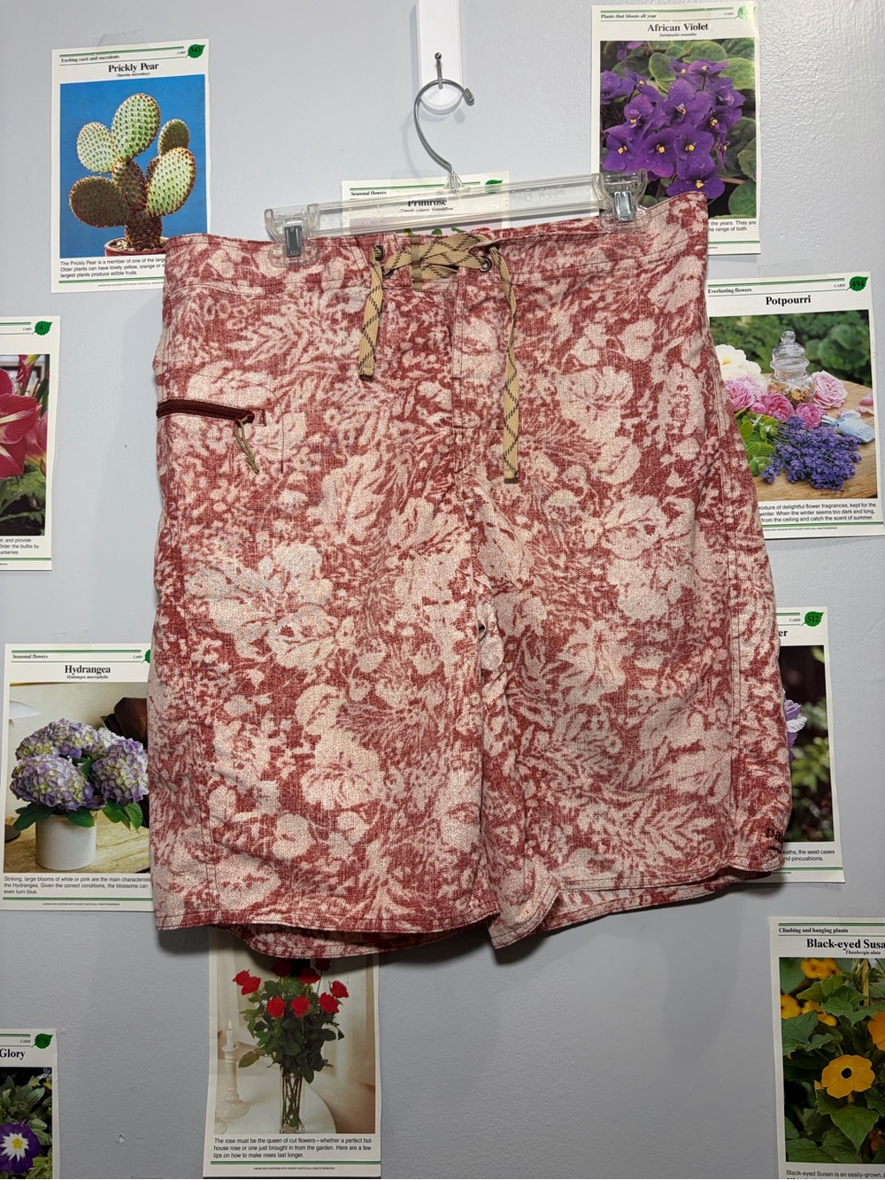 Patagonia Red Floral Hybrid Shorts